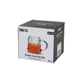ÜZÜM - KABARCIKLI KULPLU CAM BARDAK TERMİSİL - ISIYA DAYANIKLI BOROSİLİKAT 350ML (5314) - 1