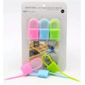 Kilit Şeklinde Silikon Kablo ve Poşet Bağlama Aparatı (3'lü Set) thumbnail 5