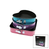 3 PARÇA  SET METAL KEK KALIP KELEPÇELİ KALP - KARE - YUVARLAK (5314) - 1