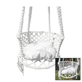 İPEK HAMAK DAVUL SALINCAK  MİNDERLİ   ÇAP:60CM   150KG.TAŞIMA KAPASİTESİ   1-ASMA HALATI - 1-ÇELİK DUBEL (5314) - 1