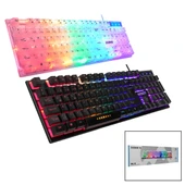 EVEREST KB-24 GÖKKUŞAĞI IŞIKLI USB KABLOLU OYUNCU KLAVYE 155CM KABLO (5314) - 1