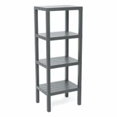 4 RAFLI GRİ MODÜLER ÜNİTE PLASTİK 38x29x100 cm (5314) - 1