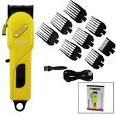 SAÇ - SAKAL KESME TRAŞ MAKİNESİ  SARI - SİYAH GÖVDE - USB ŞARJLI GÖSTERGELİ - TARAK AYAR MANDALLI PRO-TR-3000 (5314) - 1