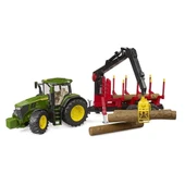 Bruder John Deere 7R 350 Traktör& Kütük Taşıyan Römork BR03154 thumbnail 1