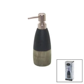 ANTRASİT GRİ - KREM MAT DESEN SERAMİK SIVI SABUNLUK (5314) - 1