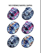 NO-5 RENKLİ MAYKIL ŞAPKA (5314) - 1