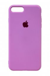 Apple iPhone 7 Plus - 8 Plus - Logolu Lansman, İçi Kadife Silikon PEMBE - 1