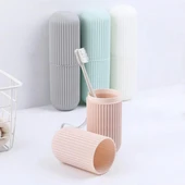 Seyahat Tipi Plastik Diş Fırçası Gözlük Kalem Fırça Erzak Saklama Kabı Düzenleme Kalemlik (5314) - 3