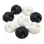 Siyah Beyaz Kablo Sabitleme Klipsi 10'lu thumbnail 4