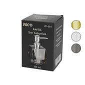 TOMBUL KARE - PRİZMA  ŞEFFAF - RENKLİ   AKRİLİK - MİKA KRİSTAL  SIVI SABUNLUK  180ML (5314) - 1