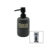 KISA ANTRASİT GRİ - MAT DESEN SERAMİK SIVI SABUNLUK (5314) - 1