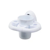 DİŞ FIRÇALIK BEYAZ PLASTİK YAPIŞKANLI - DUVARA MONTE (5314) - 1