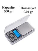 Gönder Gönder Gelsin Xnews Dijital Hassas Elektronik Kuyumcu Cep Terazisi Tartı 500 gr / 0.1 Gr- thumbnail 1