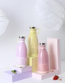 Taşınabilir Blender, Taşınabilir Mini Hızlı Blender 350ml Meyve Sıkacağı Kupası, Kablosuz Şarjlı, Smoothie Milkshake Suyu Bebek Maması için 4 Bıçaklı (5314) - 3