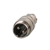 Ayt Mayk GX16-2 Pinli Metal Erkek Konnektör Jack Soket M16 16mm Çap Vida Dişli - 1