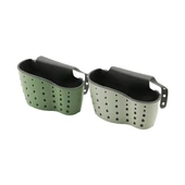 SİLİKON  SABUNLUK  RENKLİ PLASTİK KILIFLI=SU DAMLASI DESENLİ   SİLİKON AYARLI ASKILIKLI (5314) - 1