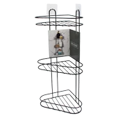 3 KATLI SİYAH METAL KÖŞE RAFI (5314) - 1