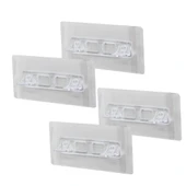 4PCS  RAF AYAK APARATI   ŞEFFAF PVC YAPIŞKANLI + VİDALANABİLİR   2X10CM (5314) - 1