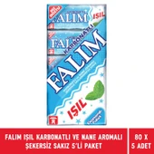 Falım Işıl Karbonatlı ve Nane Aromalı Şekersiz Sakız - 80 Adet - 1