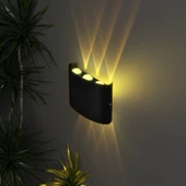 Uranüs Amber Işık Ledli Dekoratif Işık Süzmeli İç Dış Mekan Modern Aplik thumbnail 4