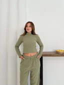 Balıkçı yaka örme takım mint thumbnail 3