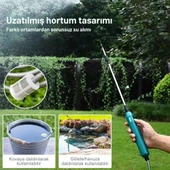 ShopyTech 2400 mAh Şarjlı Sulama Tabancası3 Başlık Teleskopik Çubuk 5 m Emiş Hortumu Type-C thumbnail 3