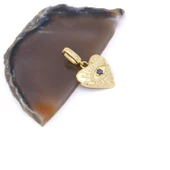 Ajda Charm Çelik Altın Kaplama Kadın Göz Kalpli Model-CHR-115 thumbnail 1