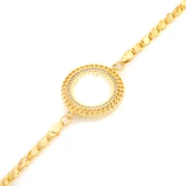 Yarım Altın Çerçeve Bileklik Çelik Altın Kaplama Arpa Model BLK-1106 thumbnail 3