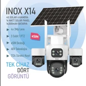 Inox-X14 4 Kameralı 4G E-Sim Destekli Solar Güvenlik Kamerası thumbnail 2