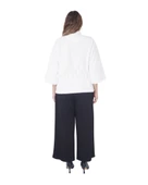 Büyük Beden Çiçek Motifli Oversize Kışlık Pamuklu İkili Alt Üst Kadın Takım thumbnail 3