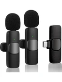 Skytek K9 Kablosuz ikili Yaka Mikrofonu Youtube Tik Tok Vlog Iphone Uyumlu thumbnail 2