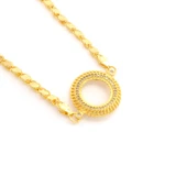 Yarım Altın Çerçeve Bileklik Çelik Altın Kaplama Arpa Model BLK-1106 thumbnail 1