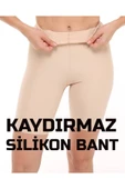 Korselines Kaydırmaz Silikon Bantlı Lazer Kesim Inceltici Etkili Paçalı Hayalet Korse thumbnail 1