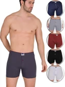 Berrak 1099 Erkek Boxer Pamuklu Penye Düğmeli Havlu Bel Rahat 3'lü Set thumbnail 1