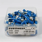 Eurowest 1,50-2,50mm Erkek Terminaller İzoleli Kablo Ucu (1 Kutu 200 Adet) thumbnail 1