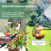ShopyTech 2400 mAh Şarjlı Sulama Tabancası3 Başlık Teleskopik Çubuk 5 m Emiş Hortumu Type-C thumbnail 9
