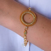 Yarım Altın Çerçeve Bileklik Çelik Altın Kaplama Arpa Model BLK-1106 thumbnail 2