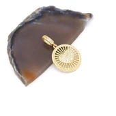 Ajda Charm Çelik Altın Kaplama Kadın Yuvarlak Kalpli Model-CHR-112 thumbnail 1