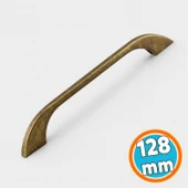 Mobilya Mutfak Dolabı Dolap Kulpu Kulbu Kulpları 128 mm - 12.8 cm Eskitme Antik Sarı Metal thumbnail 1