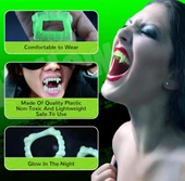 Karanlıkta Parlayan Fosforlu Çift Damak Takma Vampir Dişi thumbnail 1