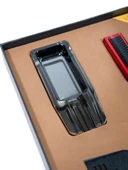 AlsepeteAvm Çakmak Kesici Küllük Sehpa Dörtlü Kırmızı-Siyah Puro Seti CST0269 thumbnail 4