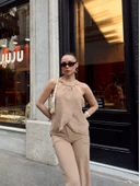 Kruvaze takım ayrobin bej s054 thumbnail 2