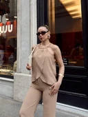 Kruvaze takım ayrobin bej s054 thumbnail 5