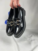 KB-801 Kömür Rugan Günlük Kadın Babet thumbnail 2