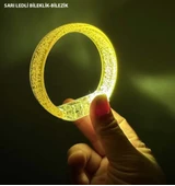 Eğitici Oyuncak Sarı Led Işıklı Baskı Yapılabilen Pilli Bileklik Bilezik 1,5 cm Genişlik thumbnail 2