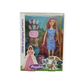 Puppy Bella 30 cm Bebek ve Köpek Bakım Seti - Mavi Elbise thumbnail 1