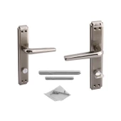 WC Banyo İç Kapı Kol Kolu Aynalı Sağa Sola Uygun Nikel Saten Metal Tutamak thumbnail 2