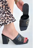 Taver Siyah Cilt Topuklu Terlik thumbnail 1