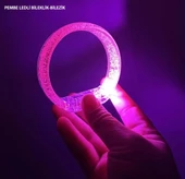 Eğitici Oyuncak Pembe Led Işıklı Baskı Yapılabilen Pilli Bileklik Bilezik 1,5 cm Genişlik thumbnail 2