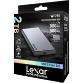 <![CDATA[LEXAR 2TB PROFESSIONAL WORKFLOW PORTABLE SSD LPWF7502T-2ANGL USB 3.2 SSD HARİCİ DİSK]]> - 6